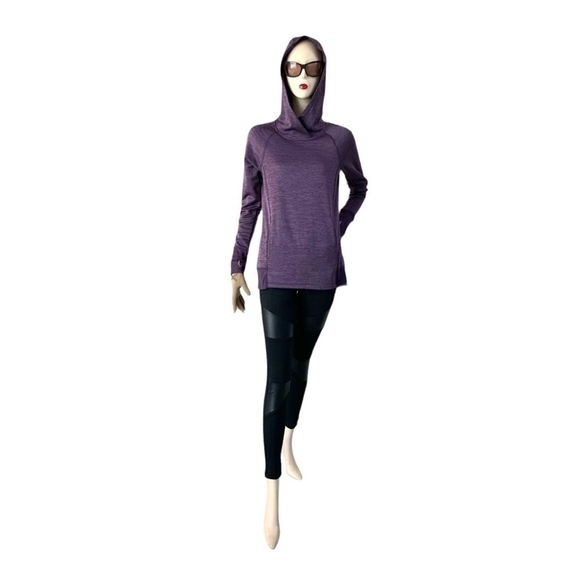 Women’s Hoodie RBX Purple Jumper Hooded Sweater Hooded Sweatshirt Athletic Top - Picture 3 of 9